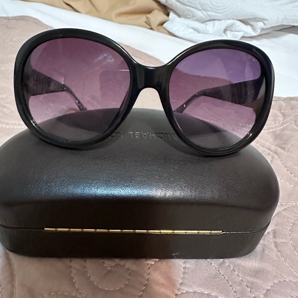 Michael Kors Black Sunglasses with Purple Lenses